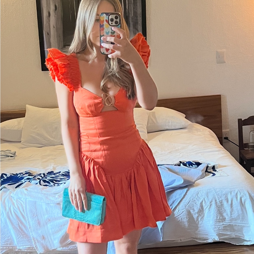 Aje Simone Orange Dress
